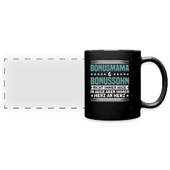 Bonus Son Family Beau-fils Cadeau - Mug panoramique uni - noir - Devant
