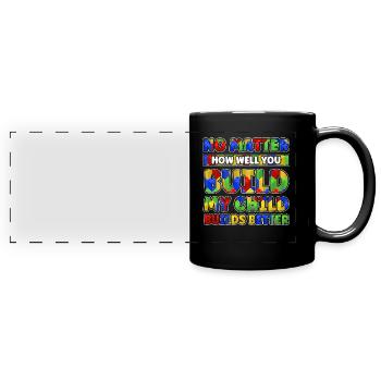 Build clamping block building block - Full Colour Panoramic Mug - black - Front