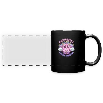 Baphomet Is My Spirit Animal I Cute Pastel Goth - Panorama-Tasse farbig - Schwarz - Vorne