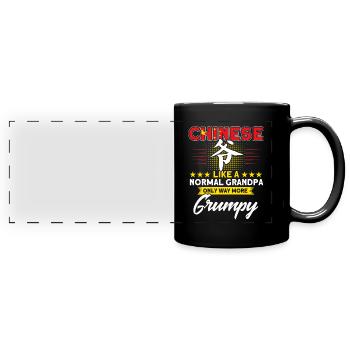Chine Chinese Roots Cadeau - Mug panoramique uni - noir - Devant