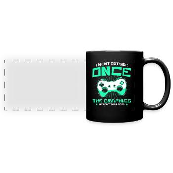 Jeu de hasard Retro Gamer Jeux vidéo Cadeau - Mug panoramique uni - noir - Devant