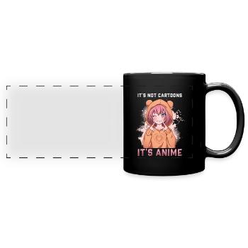 ANIME11ITSNOTCARTOONSITSANIME - Panorama-Tasse farbig - Schwarz - Vorne