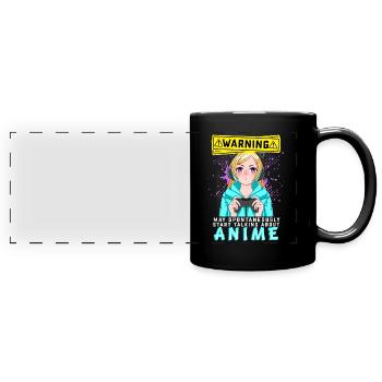 ANIMEGIRL4WARNINGMAYSPONTANEOUSLYSTARTALKINGANIME - Panorama-Tasse farbig - Schwarz - Vorne