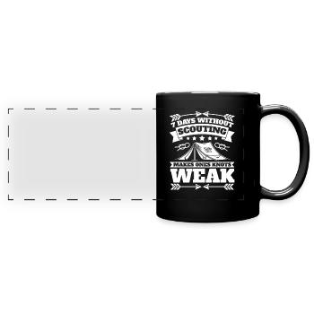 Pfadfinder - Panorama-Tasse farbig - Schwarz - Vorne