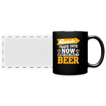 Beer Beer Lovers Funny - Full Colour Panoramic Mug - black - Front