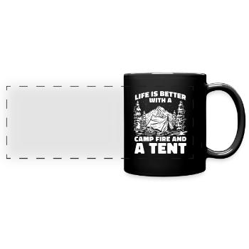 Pfadfinder - Panorama-Tasse farbig - Schwarz - Vorne