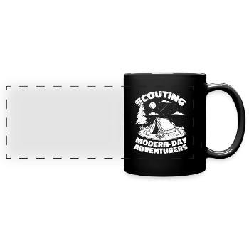 Pfadfinder - Panorama-Tasse farbig - Schwarz - Vorne