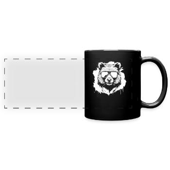 Panda géant Panda Ours - Mug panoramique uni - noir - Devant