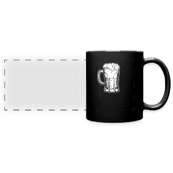 Beer Beer Lovers - Full Colour Panoramic Mug - black - Front