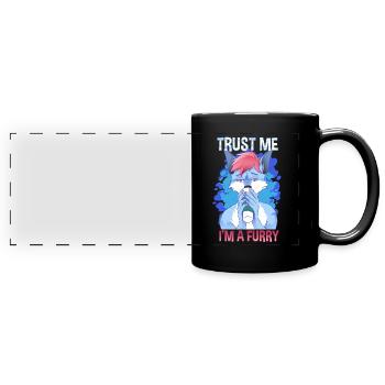 Trust me I'm a Furry I Furries Cosplay Fandom - Panorama-Tasse farbig - Schwarz - Vorne