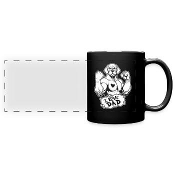 Labrador I Love Dad - Panorama-Tasse farbig - Schwarz - Vorne