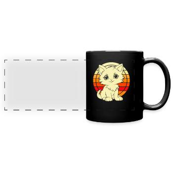 Chat - Mug panoramique uni - noir - Devant
