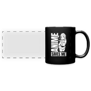 Anime Manga Ketten - Panorama-Tasse farbig - Schwarz - Vorne