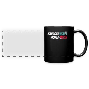 Karaoké Karaoké On World Off - Mug panoramique uni - noir - Devant