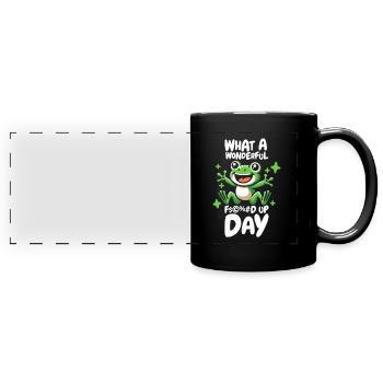 Frog Toad Funny Fucked Up Day - Full Colour Panoramic Mug - black - Front