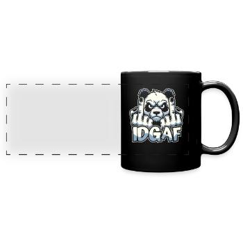 Panda géant Panda Ours Idgaf - Mug panoramique uni - noir - Devant