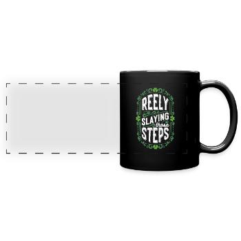 Irish Dance Irischer Tanz - Panorama-Tasse farbig - Schwarz - Vorne