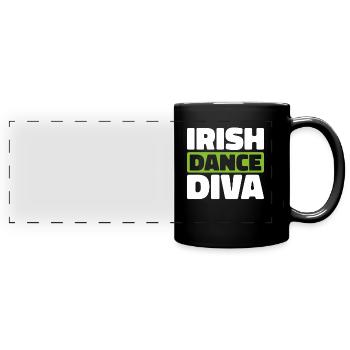 Irish Dance Irischer Tanz - Panorama-Tasse farbig - Schwarz - Vorne