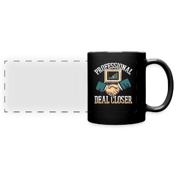 Makler - Panorama-Tasse farbig - Schwarz - Vorne