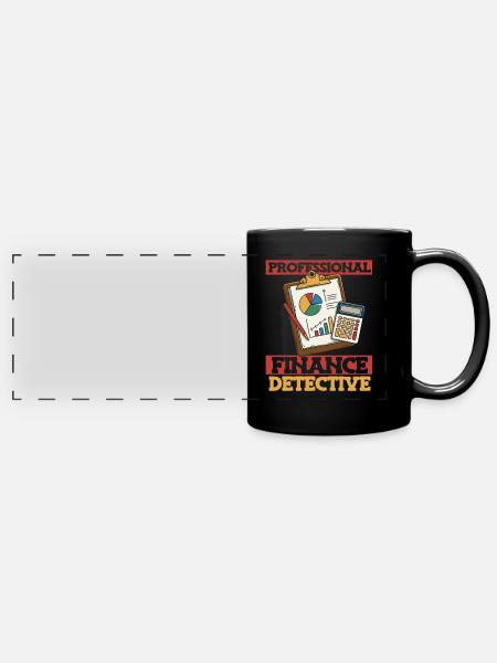 Wirtschaftsprüfer - Panorama-Tasse farbig - Schwarz