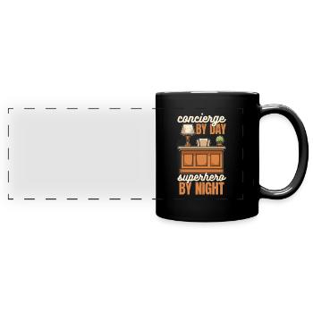 Portier - Panorama-Tasse farbig - Schwarz - Vorne