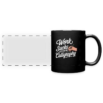 Calligraphy - Full Colour Panoramic Mug - black - Front