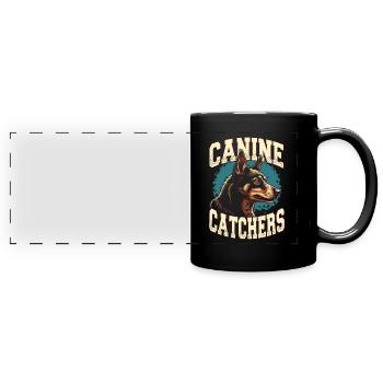 Équipe d’attrapeurs de chiens - Mug panoramique uni - noir - Devant