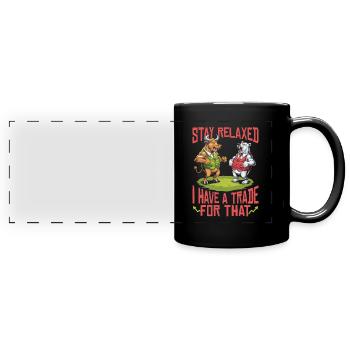 Makler - Panorama-Tasse farbig - Schwarz - Vorne