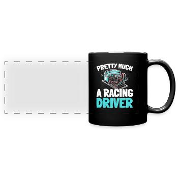 Sim Racing - Panorama-Tasse farbig - Schwarz - Vorne