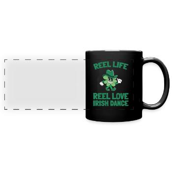 Irish Dance Irischer Tanz - Panorama-Tasse farbig - Schwarz - Vorne