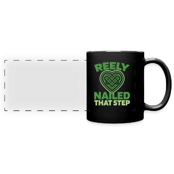 Irish Dance Irischer Tanz - Panorama-Tasse farbig - Schwarz - Vorne