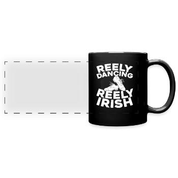 Irish Dance Irischer Tanz - Panorama-Tasse farbig - Schwarz - Vorne