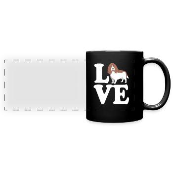 Springer Spaniel Hund - Panorama-Tasse farbig - Schwarz - Vorne