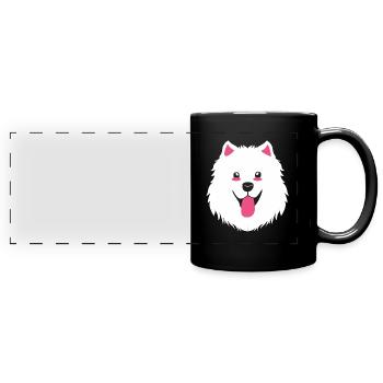 Samoyed Dog Samoyed - Full Colour Panoramic Mug - black - Front