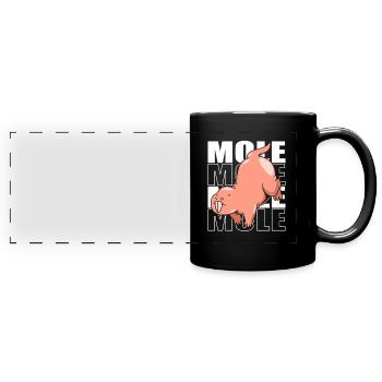 Chiot de sable - Mug panoramique uni - noir - Devant