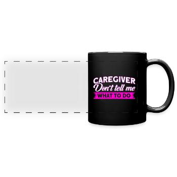 Health Assistance Home Nursing Nurse - Full Colour Panoramic Mug - black - Front