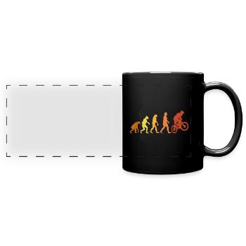 Evolution du BMX Vintage et Rétro - Mug panoramique uni - noir - Devant