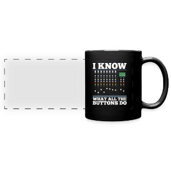 sound engineer - Full Colour Panoramic Mug - black - Front