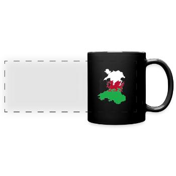 Wales - Full Colour Panoramic Mug - black - Front