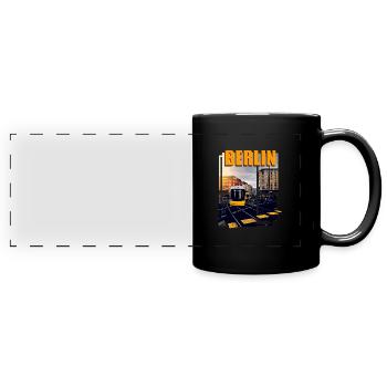 Berlin Bus Train Transport - Mug panoramique uni - noir - Devant