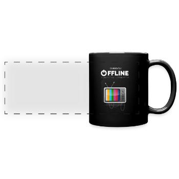 Tv ACTUELLEMENT HORS LIGNE - Connexion interrompue - Mug panoramique uni - noir - Devant