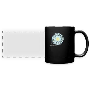 You are here in the galaxy - Full Colour Panoramic Mug - black - Front