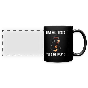 Ukulele - Full Colour Panoramic Mug - black - Front