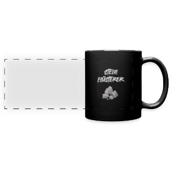 Stein Flüsterer - Panorama-Tasse farbig - Schwarz - Vorne