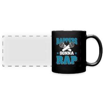 Rappers Rap - Mug panoramique uni - noir - Devant