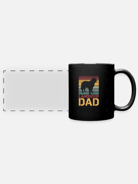 Landseer Dad - Panorama-Tasse farbig - Schwarz