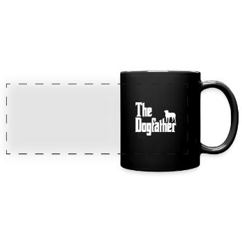 The Dogfather Bordeauxdogge - Panorama-Tasse farbig - Schwarz - Vorne
