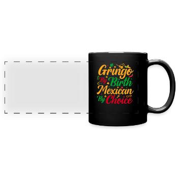 Mexicain de votre choix Gringo amoureux - Mug panoramique uni - noir - Devant