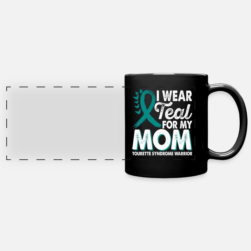 Wear teal for the - Full Colour Panoramic Mug - black