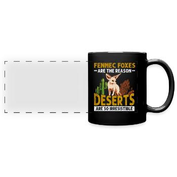 Les déserts de renards Fennek sont irrésistibles - Mug panoramique uni - noir - Devant